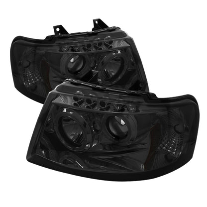 Spyder Ford Expedition 03-06 Projector Headlights LED Halo LED Smke (Not Included) PRO-YD-FE03-HL-SM 5033918 5033918 Photo - Primary