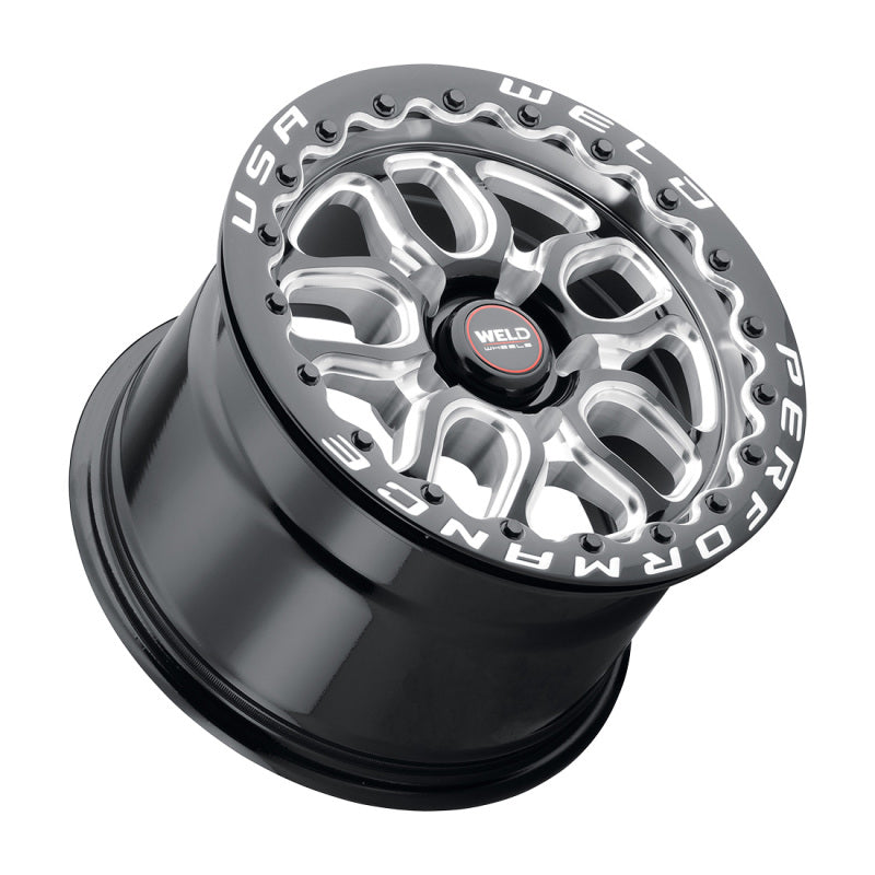 Weld Racing 15x10 Laguna Bead Lock 5x120 ET46 BS7.25 Gloss BLK MIL DIA 78.1 S907B0022P46 S907B0022P46 Photo - Primary