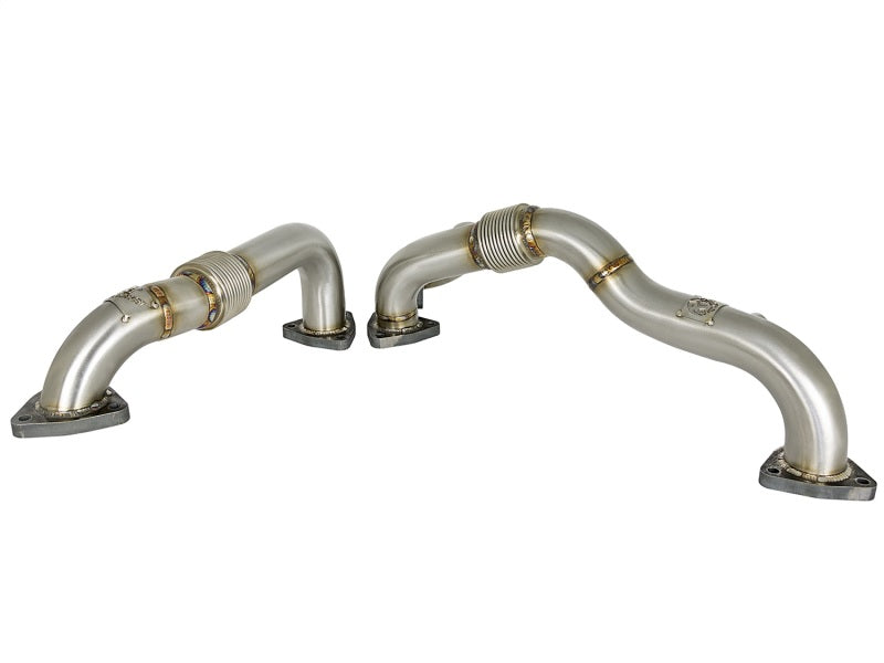 aFe Twisted Steel Header Up-Pipe Ford Diesel Trucks 08-10 V8-6.4L (td) 48-33016 Photo - Unmounted