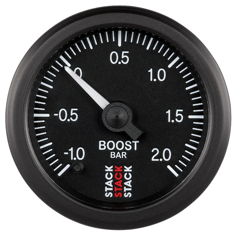 Autometer Stack 52mm -1 to +2 Bar (Incl T-Fitting) Pro Stepper Motor Boost Pressure Gauge - Black ST3311 ST3311 Photo - Primary