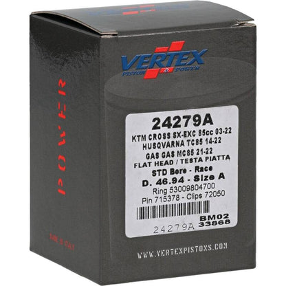 Vertex Pistons Vertex Piston 09-24 KTM 85 SX 85cc Cast Race Piston Kit 24279A 24279A Photo - Primary