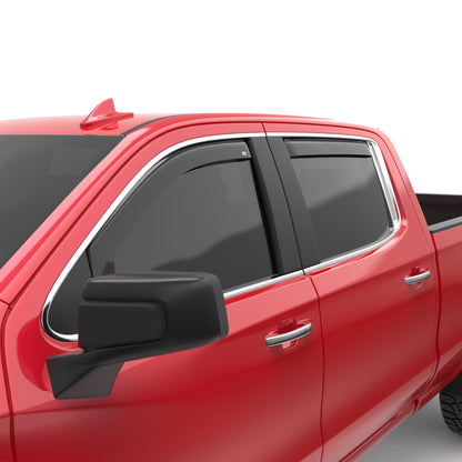 EGR 2019 Chevy 1500 Crew Cab In-Channel Window Visors - Dark Smoke 571691 571691 Photo - Primary