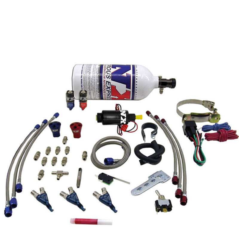 Nitrous Express Three Cyl Piranha Nitrous Kit w/2.5lb Bottle 60033P 60033P Photo - Primary