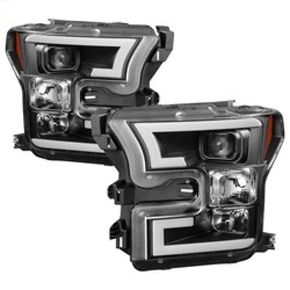 Spyder Ford F150 2015-2017 Projector Headlights - Light Bar DRL LED - Black PRO-YD-FF15015-LBDRL-BK 5083531 5083531 Photo - Primary