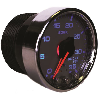 Autometer Spek-Pro Gauge Boost 2 1/16in 35psi Stepper Motor W/Peak & Warn Silver/Chrome P30321 P30321 User 3
