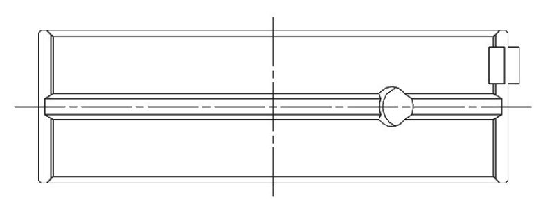 ACL Race Series Main Bearings Nissan RB25/RB30 Size: .025 7M2394H-.025 Technical Drawing