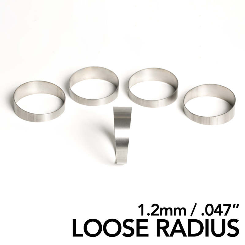 Ticon Industries 2.13in Diameter 2D Loose Radius 1.2mm/.047in Titanium Pie Cut - 5pk 109-05401-0004