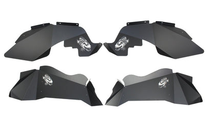 Fishbone Offroad 07-18 Jeep Wrangler JK Logo Aluminum Inner Fenders - Black Powdercoat FB33073 FB33073 Photo - Primary