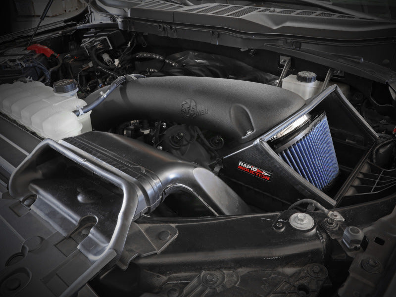 aFe Rapid Induction Cold Air Intake System w/Pro 5R Filter 2021+ Ford F-150 V8-5.0L 52-10012R 52-10012R Photo - Mounted
