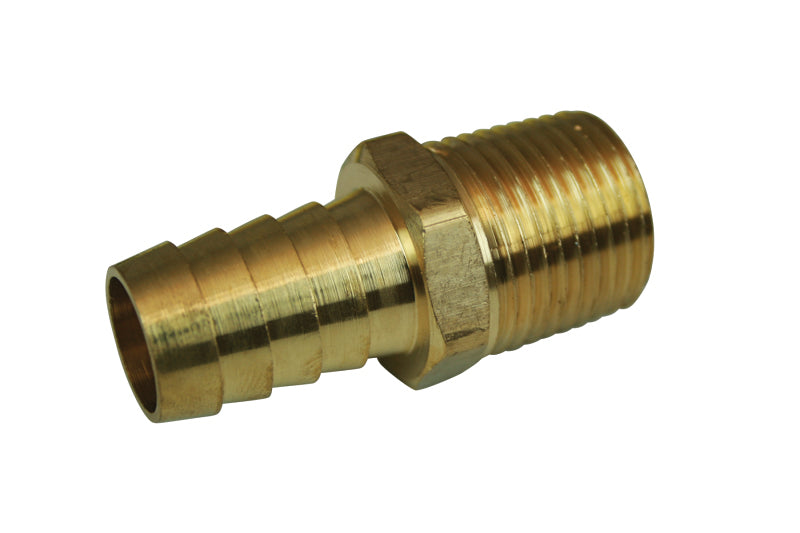 Moroso Straight Fitting - 1/2in NPT to 5/8in Barbed - Brass - Single 22735 22735 Photo - Primary
