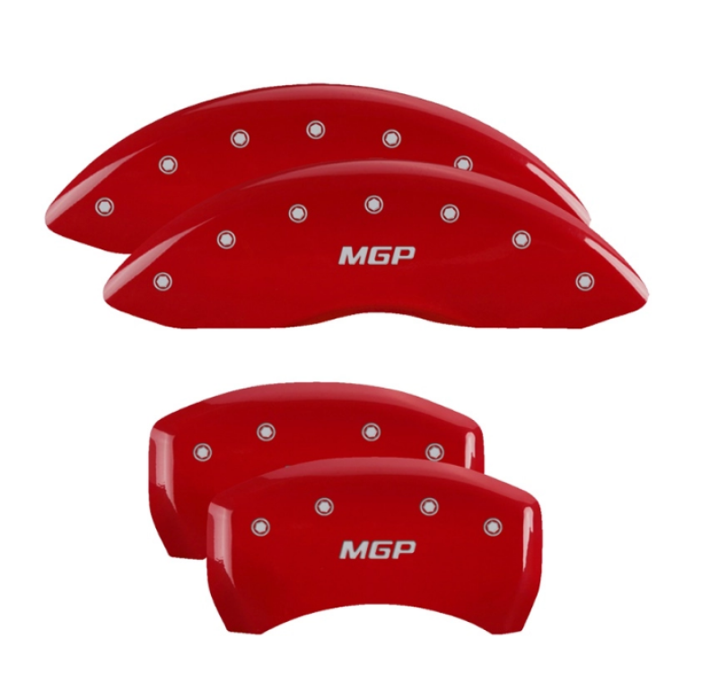 MGP 4 Caliper Covers Engraved Front & Rear 18-19 Buick Regal Sportback Red Finish Silver Characters 49014SMGPRD 49014SMGPRD User 1