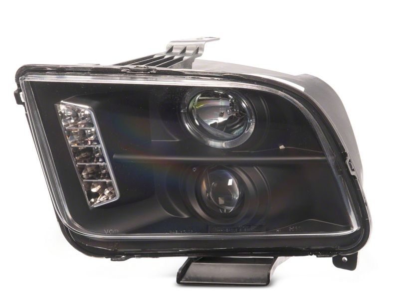 Raxiom 05-09 Ford Mustang Excluding GT500 LED Halo Projector Headlights- Blk Housing (Clear Lens) 101683 101683 Photo - Close Up