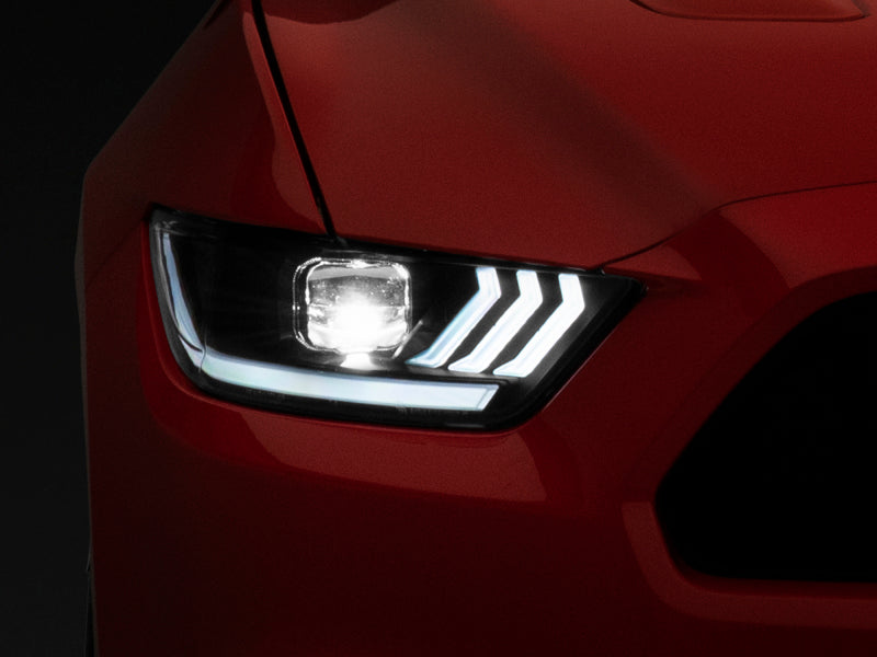 Raxiom 15-17 Ford Mustang GT350 GT500 LED Projector Headlights- Blk Housing (Clear Lens) 407613 407613 Photo - Primary