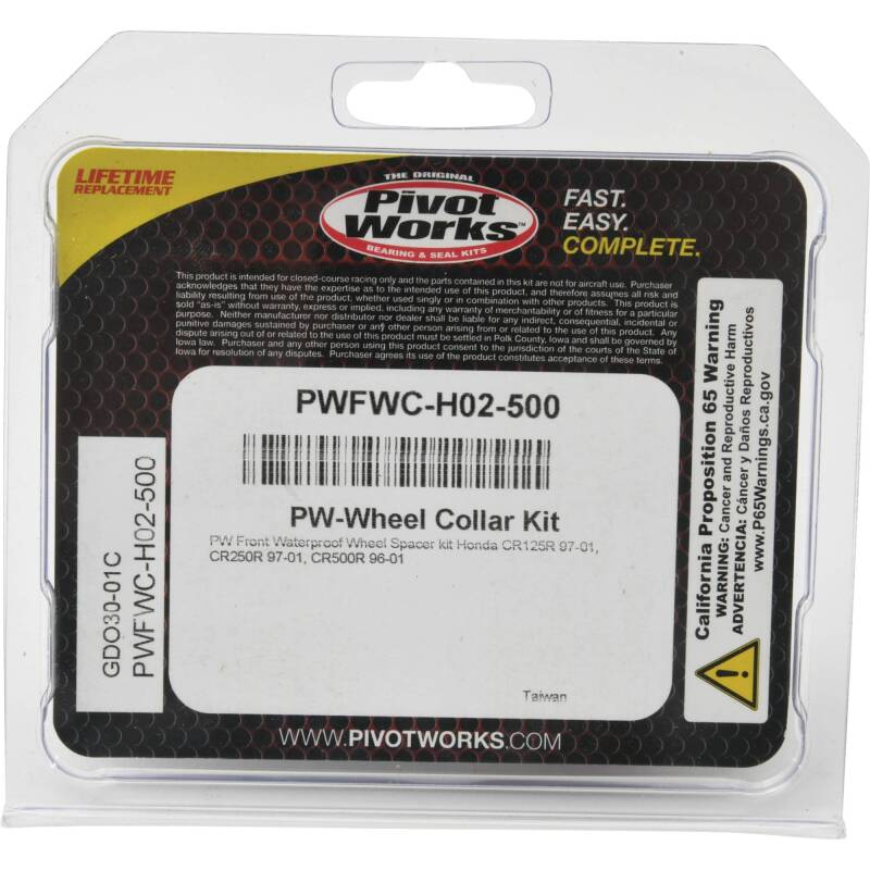 Pivot Works 97-01 Honda CR125R PW Front Waterproof Wheel Spacer Kit PWFWC-H02-500 PWFWC-H02-500 Photo - Primary