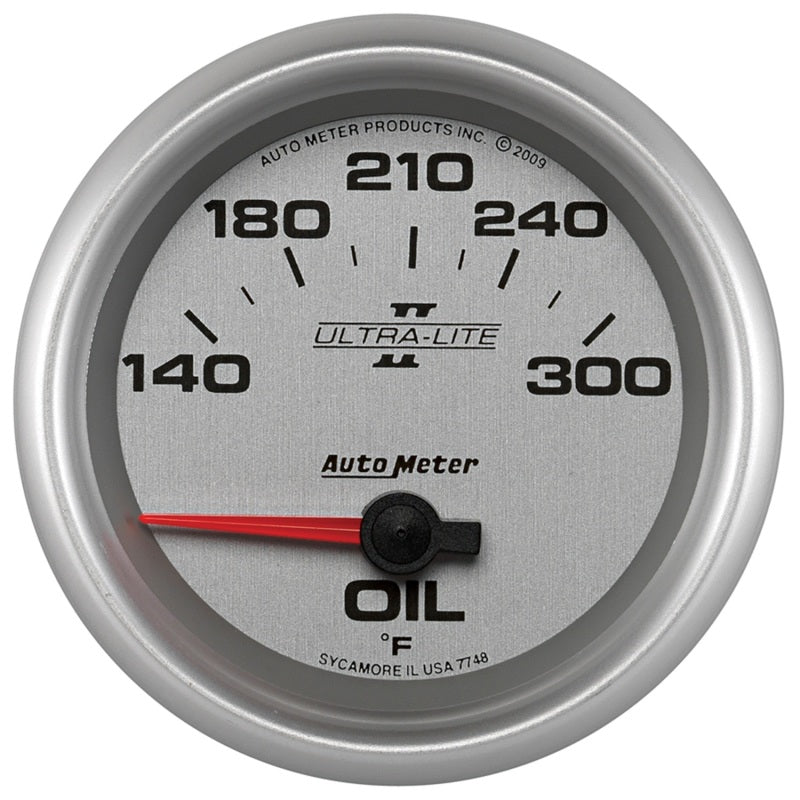 Autometer Gauge, Oil Temp, 2 5/8", 140-300 Deg. F, Electric, Ultra-Lite II 7748 Photo - Primary