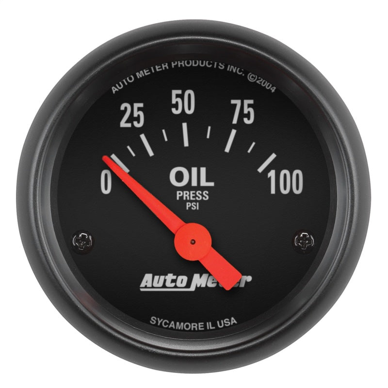 Autometer Gauge, Oil Pressure, 2 1/16", 100Psi, Electric, Z-Series 2634 Photo - Primary