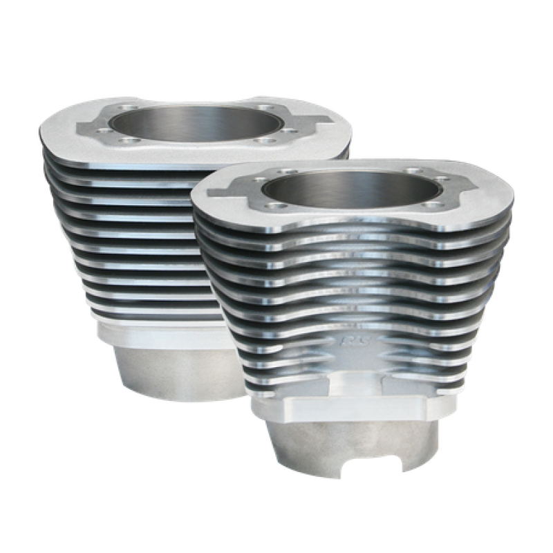 S&S Cycle 07-16 BT 11 Fin 4-1/8in Bore Cylinder Set For 117in & 117in Dish Hot Set Up Kit - Silver 910-0231