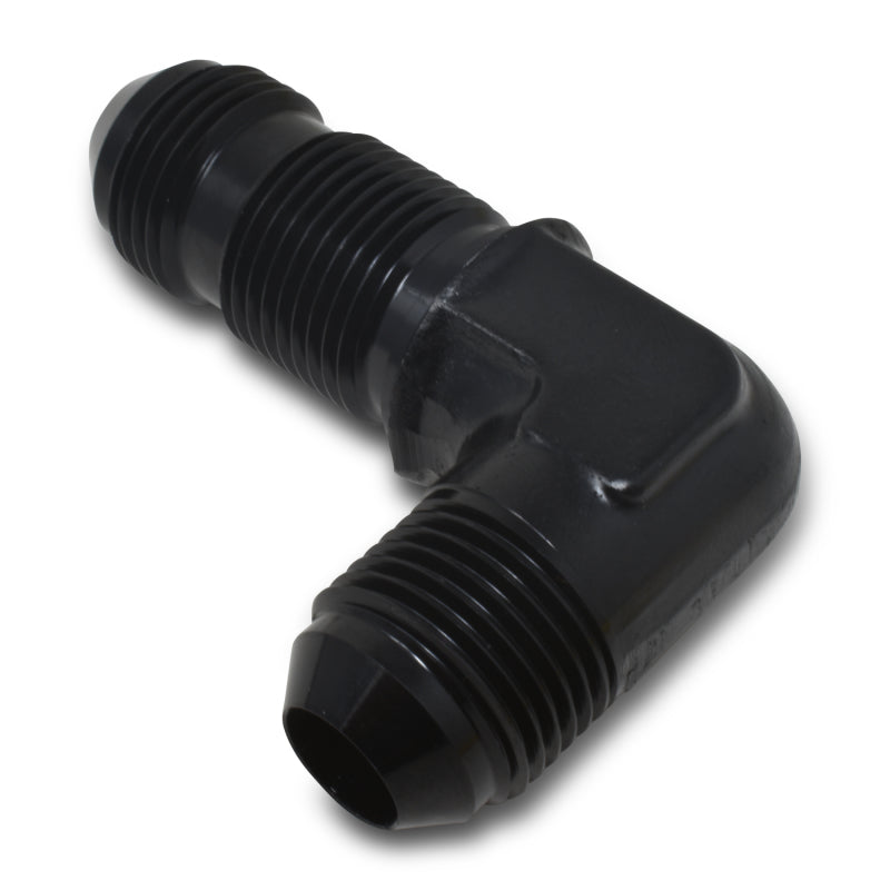 Russell -6 AN 90° Flare Bulkhead Adapter (Black Finish) 661253 Photo - out of package