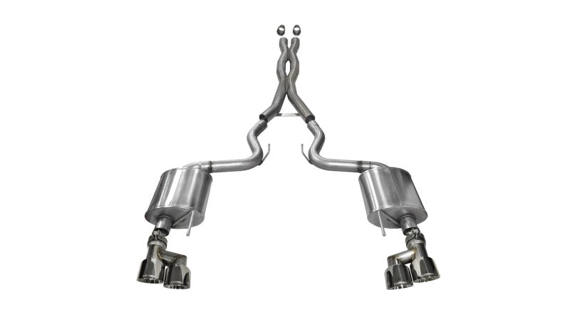 Corsa Performance 15-16 Ford Mustang GT 5.0 3in Cat Back Exhaust Polish Quad Tips 14337 Photo - Primary