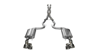 Corsa Performance 15-16 Ford Mustang GT 5.0 3in Cat Back Exhaust Polish Quad Tips 14337 Photo - Primary