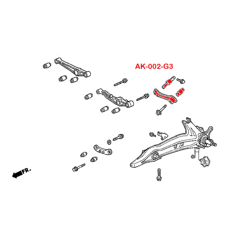 Godspeed Acura Integra Adjustable Rear Arms With Spherical Bearings