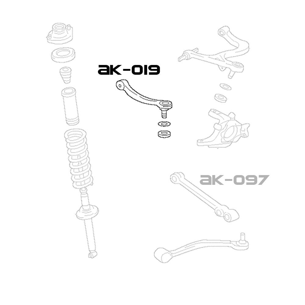 Godspeed Mitsubishi Lancer Evolution/Evolution X Adjustable Rear Toe Arms With Spherical Bearings Ball Joints