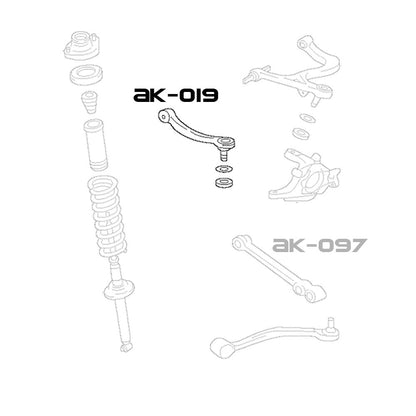 Godspeed Mitsubishi Lancer Evolution/Evolution X Adjustable Rear Toe Arms With Spherical Bearings Ball Joints