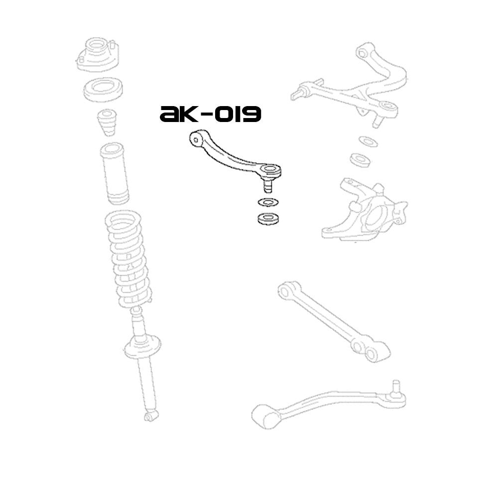 Godspeed Mitsubishi Lancer Evolution/Evolution X Adjustable Rear Toe Arms With Spherical Bearings Ball Joints