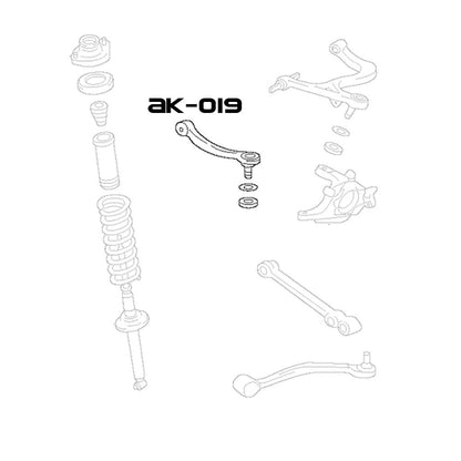 Godspeed Mitsubishi Lancer Evolution/Evolution X Adjustable Rear Toe Arms With Spherical Bearings Ball Joints