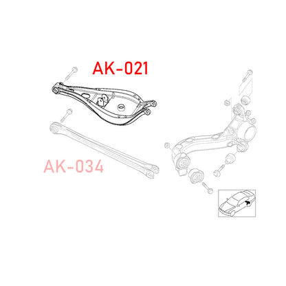 Godspeed BMW 3-Series Coupe/Sedan/Convertible (E46) 1999-06 Adjustable Rear Toe Arms With Bucket Delete