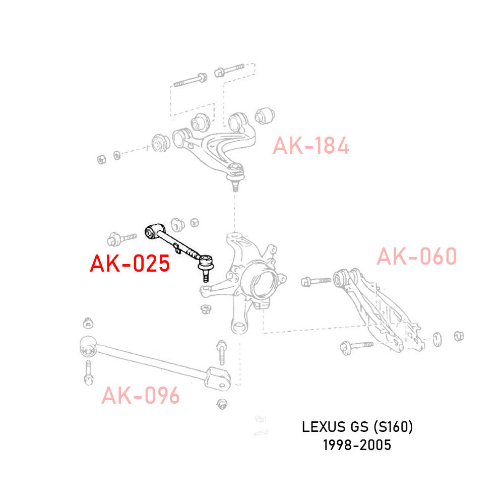 Godspeed Lexus GS (S160) 1998-05 Adjustable Front/Rear Arms With Ball Joints