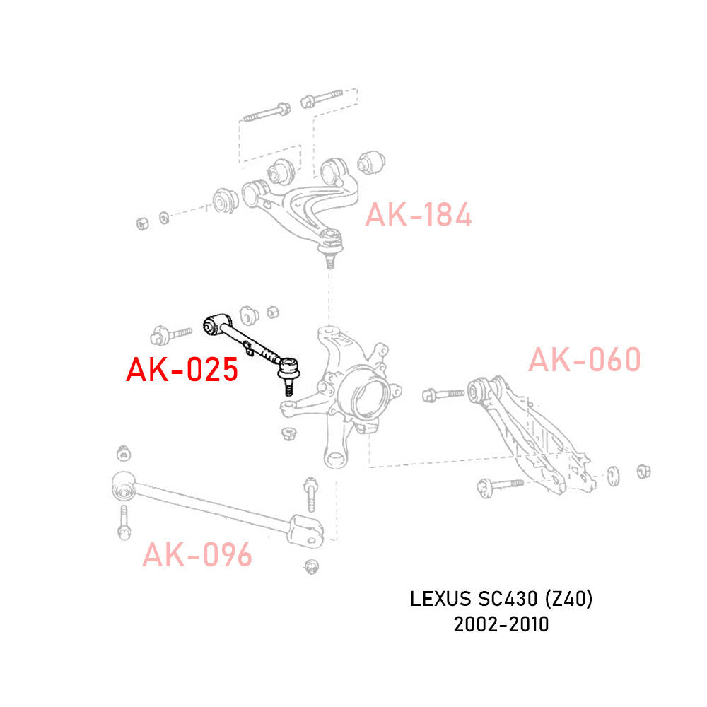 Godspeed Lexus SC430 (Z40) 2002-10 Adjustable Front/Rear Arms With Ball Joints