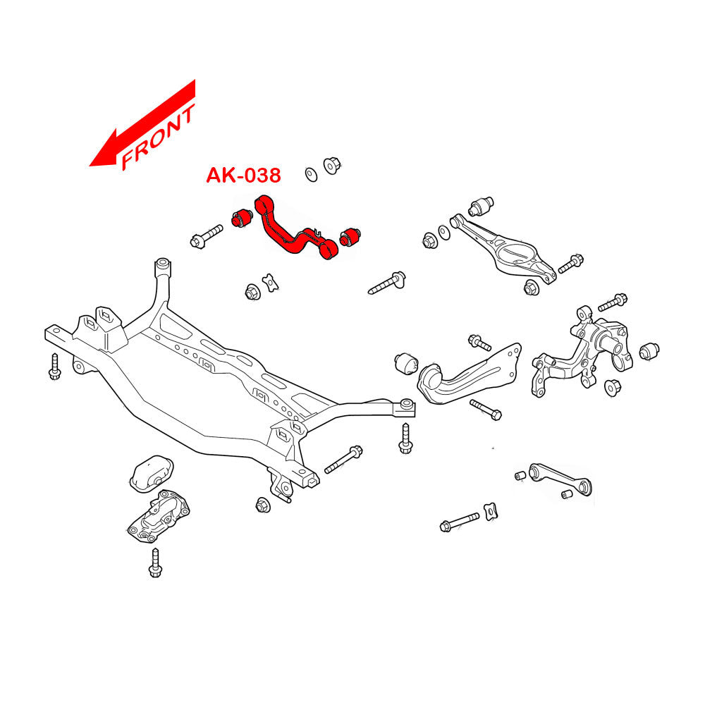 Godspeed Volkswagen Tiguan (5N) Adjustable Rear Arms With Spherical Bearings