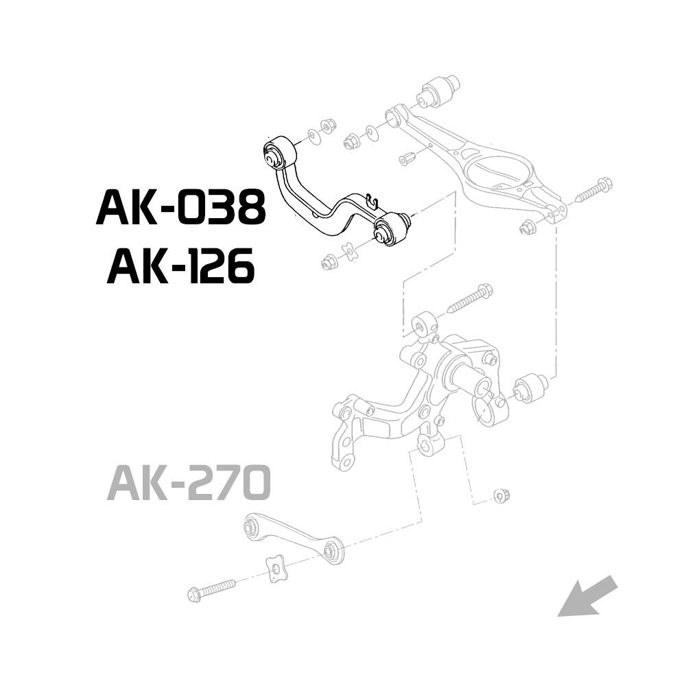 Godspeed Volkswagen Golf (MK7) 2015-20 Adjustable Rear Camber Arms With Spherical Bearings