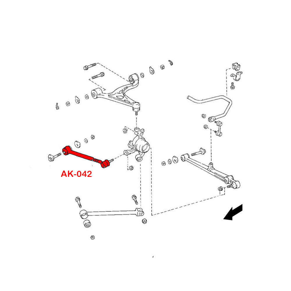 Godspeed Lexus SC300 (Z30) 1992-00 Adjustable Rear Toe Arms With Ball Joints