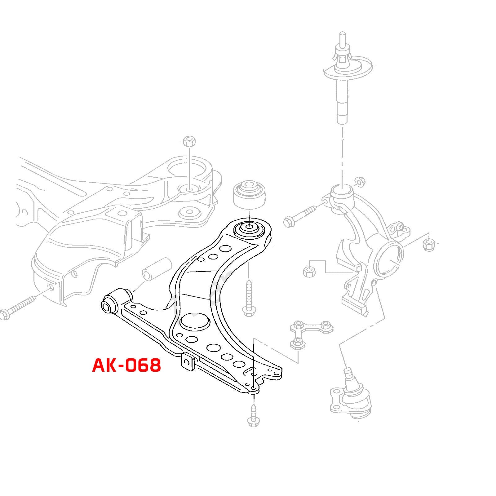 Godspeed Volkswagen Golf (MK4) 1999.5-2005 Adjustable Front Lower Control Arms