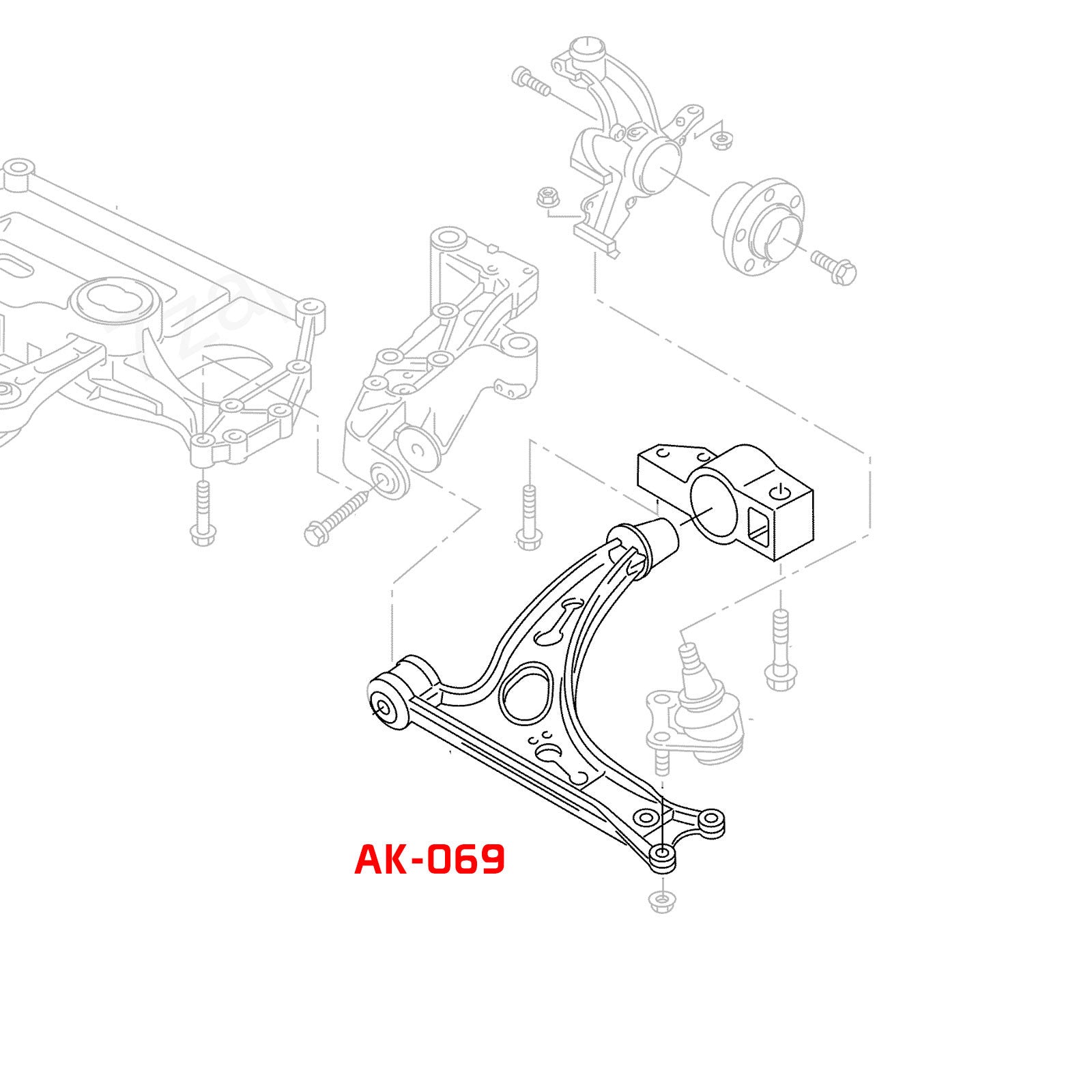 Godspeed Volkswagen Golf/Golf R (MK6) 2010-14 Front Lower Control Arms