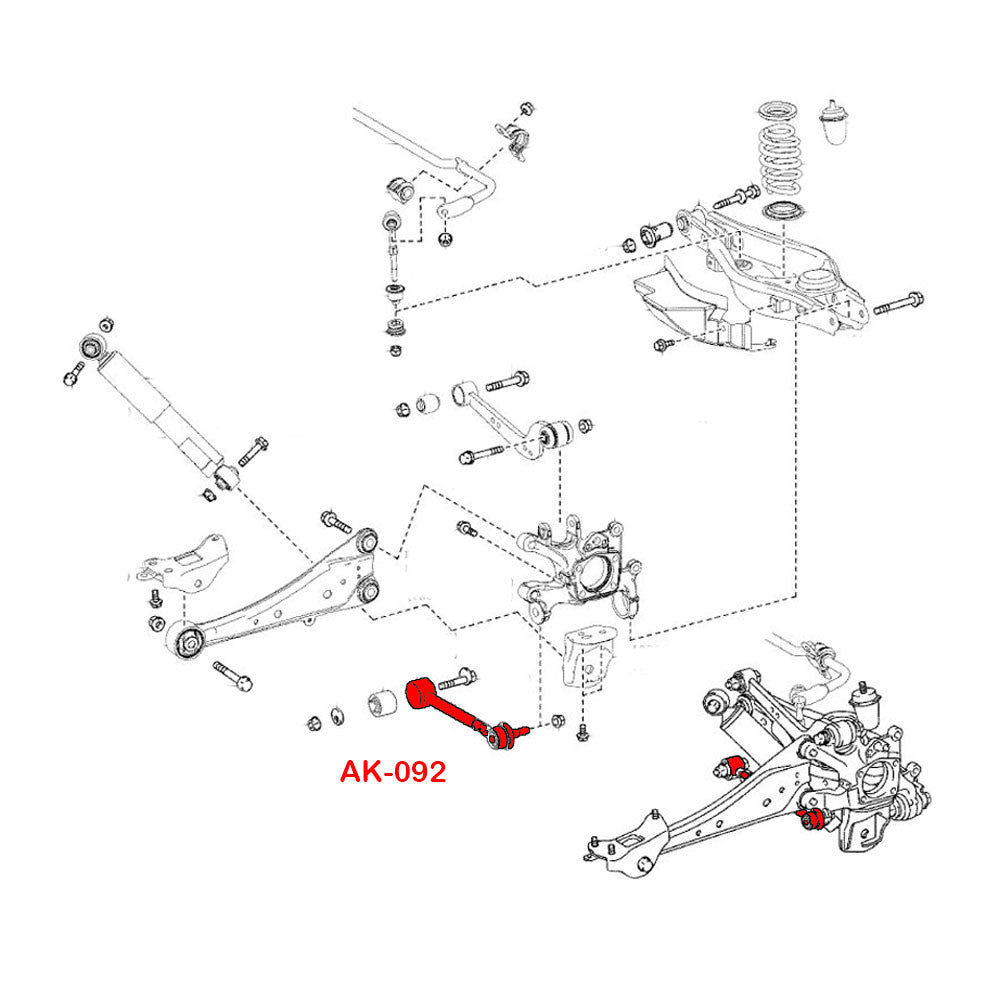 Godspeed Lexus CT200h (ZWA10) 2011-17 Adjustable Rear Arms With Spherical Bearings