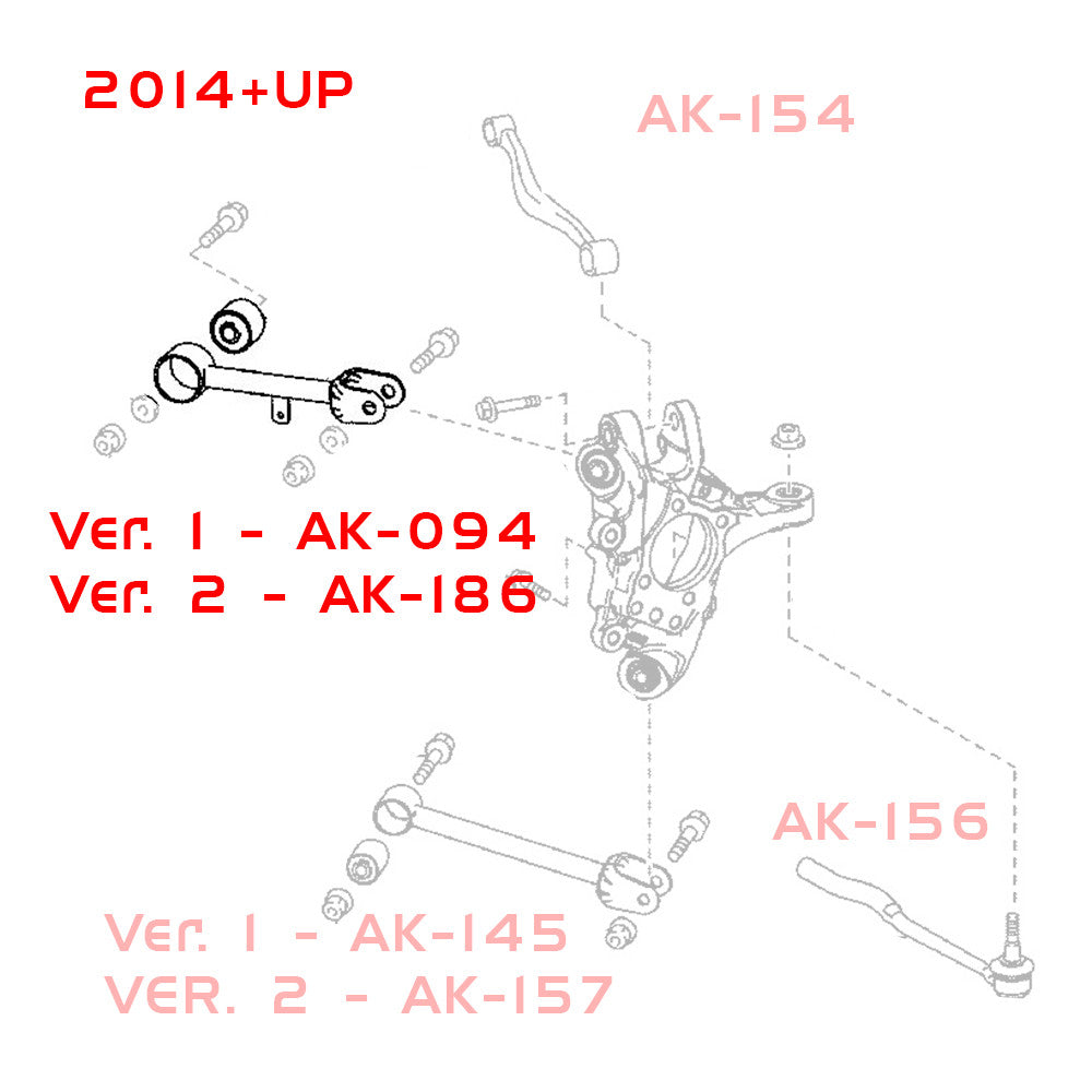 Godspeed Lexus GS (S190) 2006-11 Adjustable Rear Upper Forward Arms