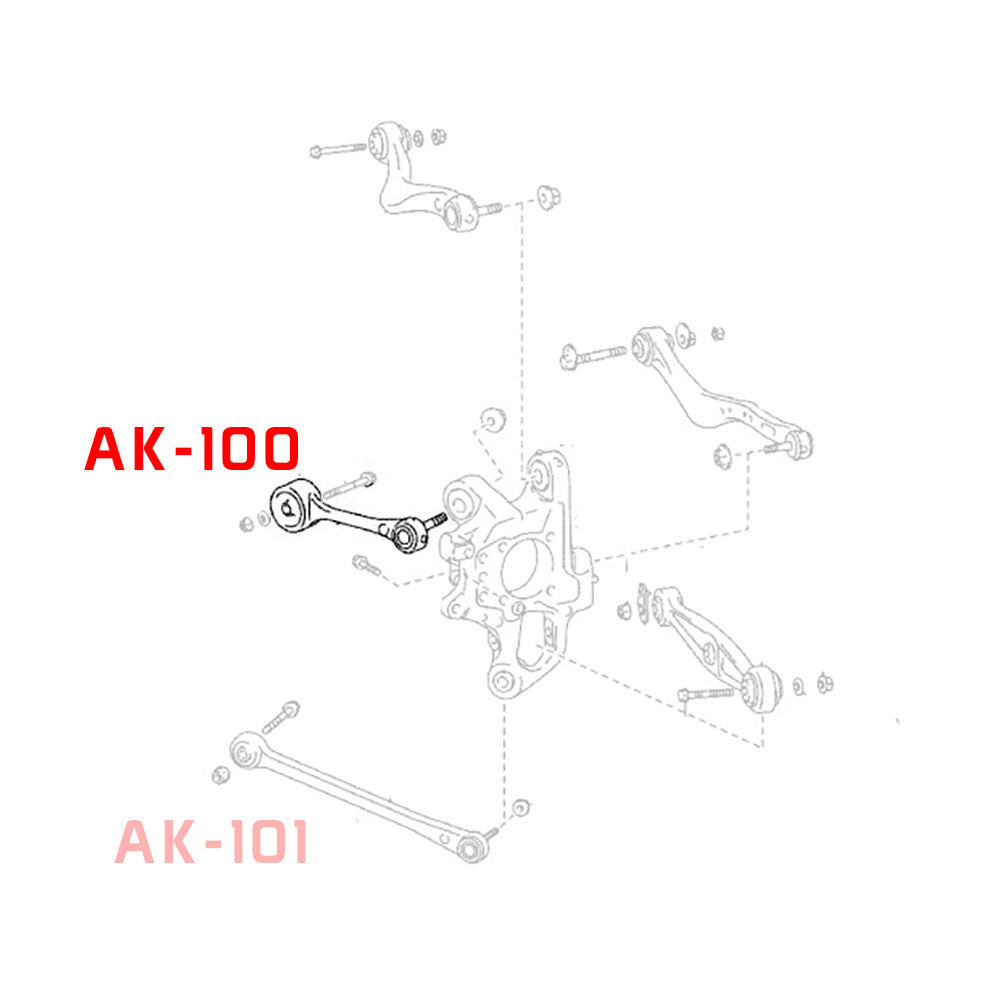 Godspeed Lexus LS460 (XF40) 2007-17 Adjustable Rear Arms With Spherical Bearings