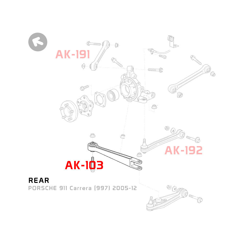 Godspeed Porsche 911 (997) 2005-12 Adjustable Arms With Spherical Bearings