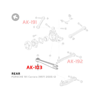 Godspeed Porsche 911 (997) 2005-12 Adjustable Arms With Spherical Bearings