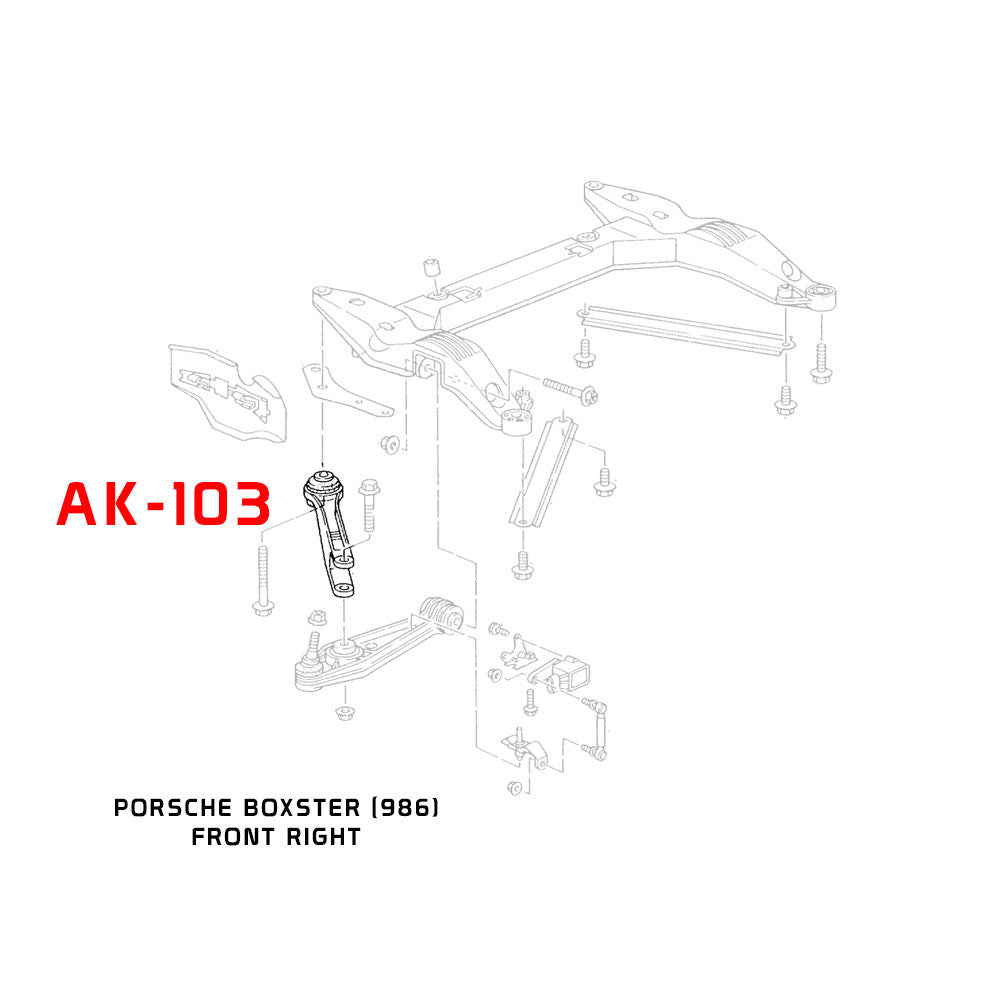 Godspeed Porsche Boxster (986) Adjustable Arms With Spherical Bearings