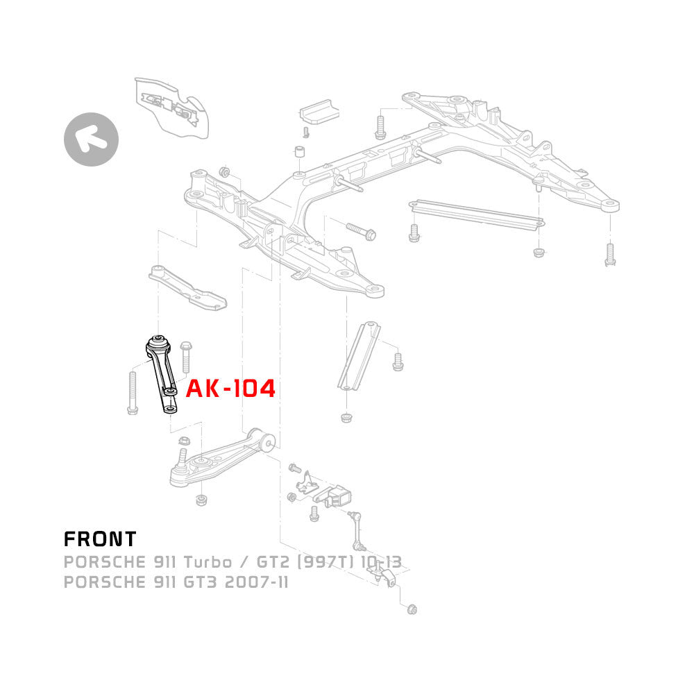 Godspeed Porsche 911 (997) 2005-12 Adjustable Arms With Spherical Bearings