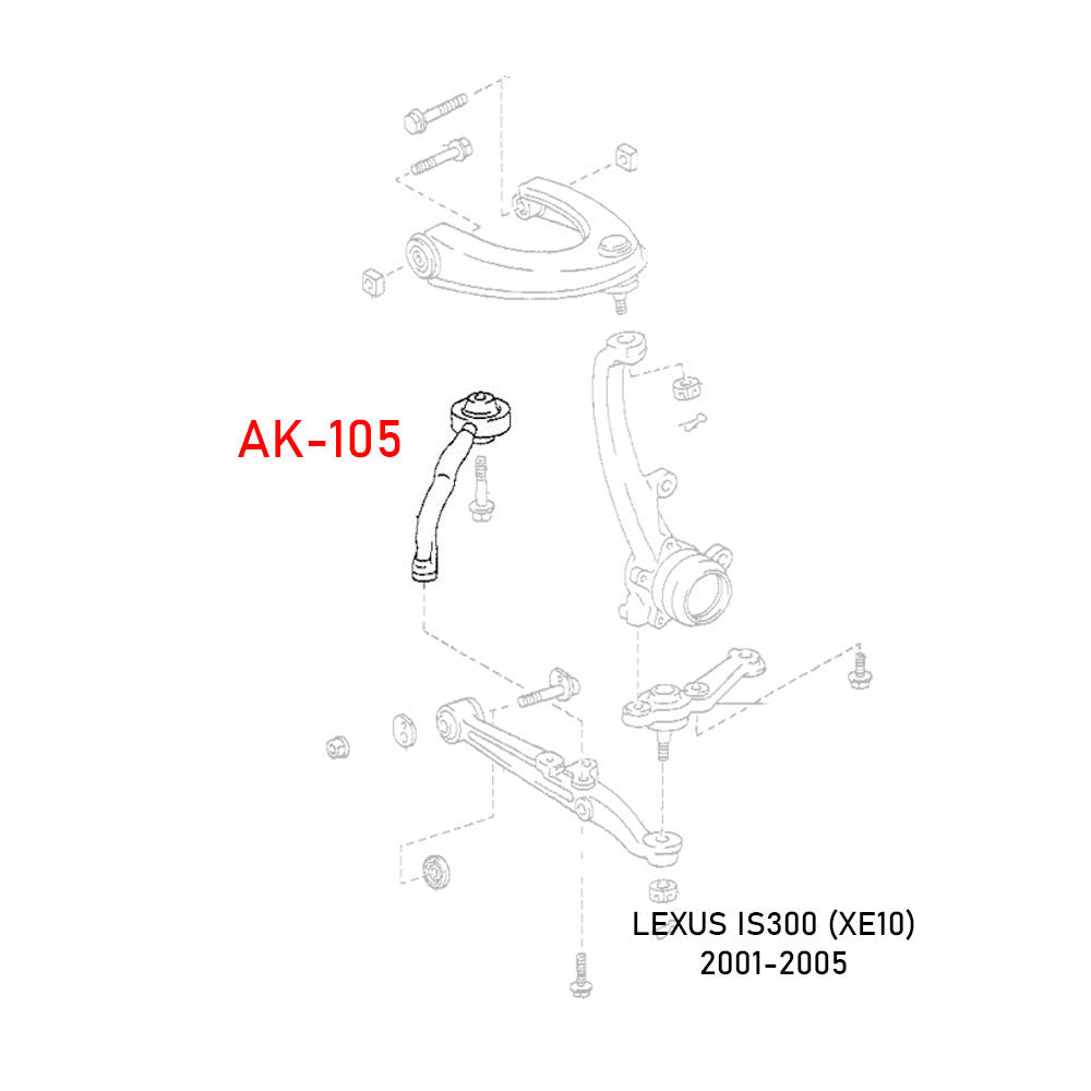 Godspeed Lexus IS300 (XE10) 2001-05 Adjustable Rods/Arms With Spherical Bearings