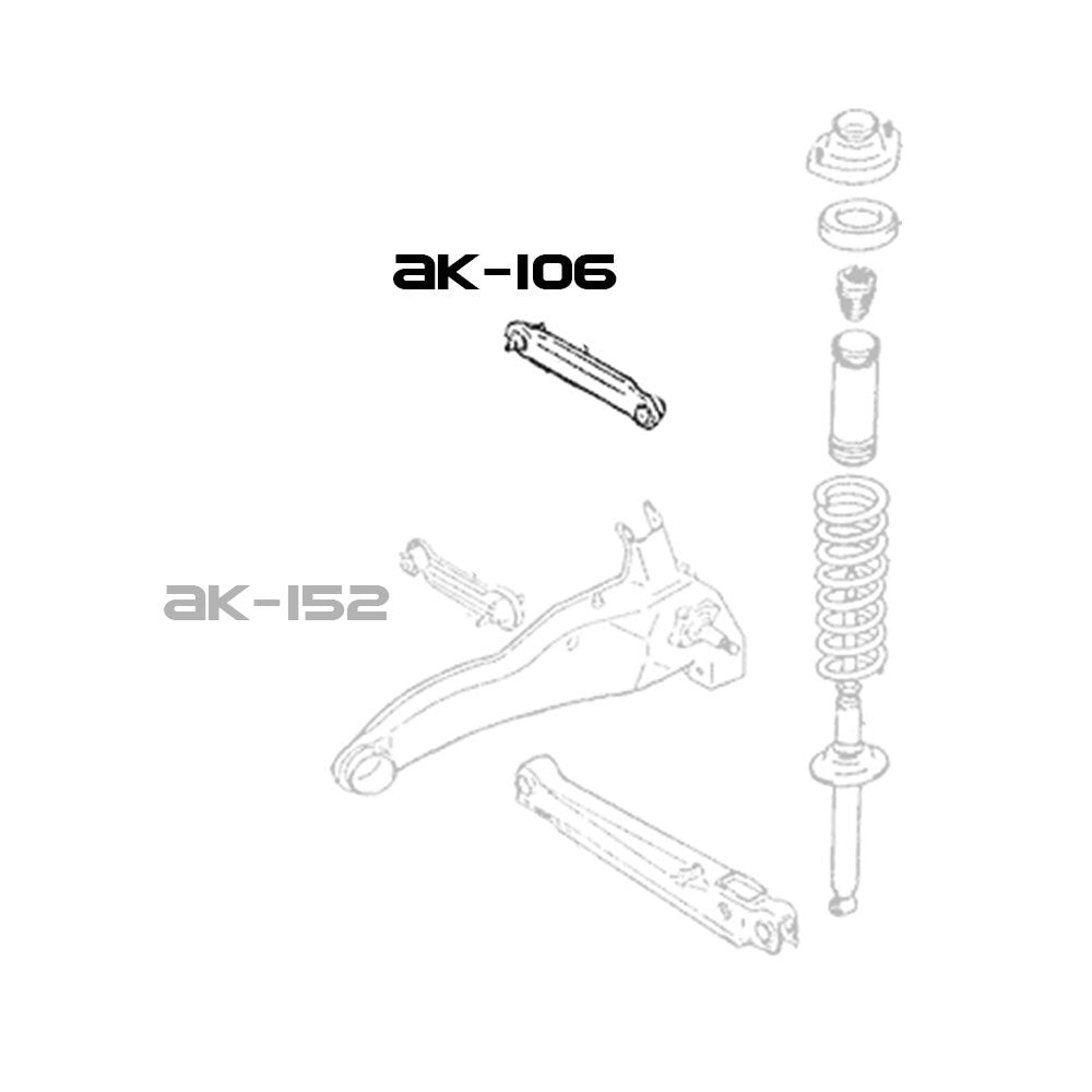 Godspeed Mitsubishi Lancer (CS6A/CS7A) 2002-06 Adjustable Rear Arms With Spherical Bearings