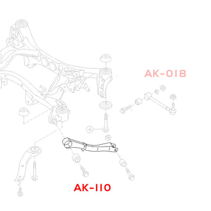 Godspeed Subaru Outback (BM/BR) 2010-14 Adjustable Rear Trailing Arms With Spherical Bearings
