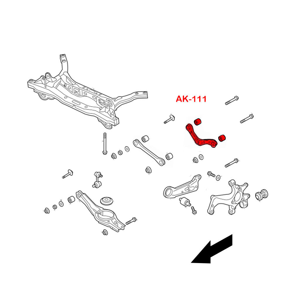 Godspeed Hyundai Sonata (LF) 2015-19 Adjustable Camber Rear Control Arms With Spherical Bearings