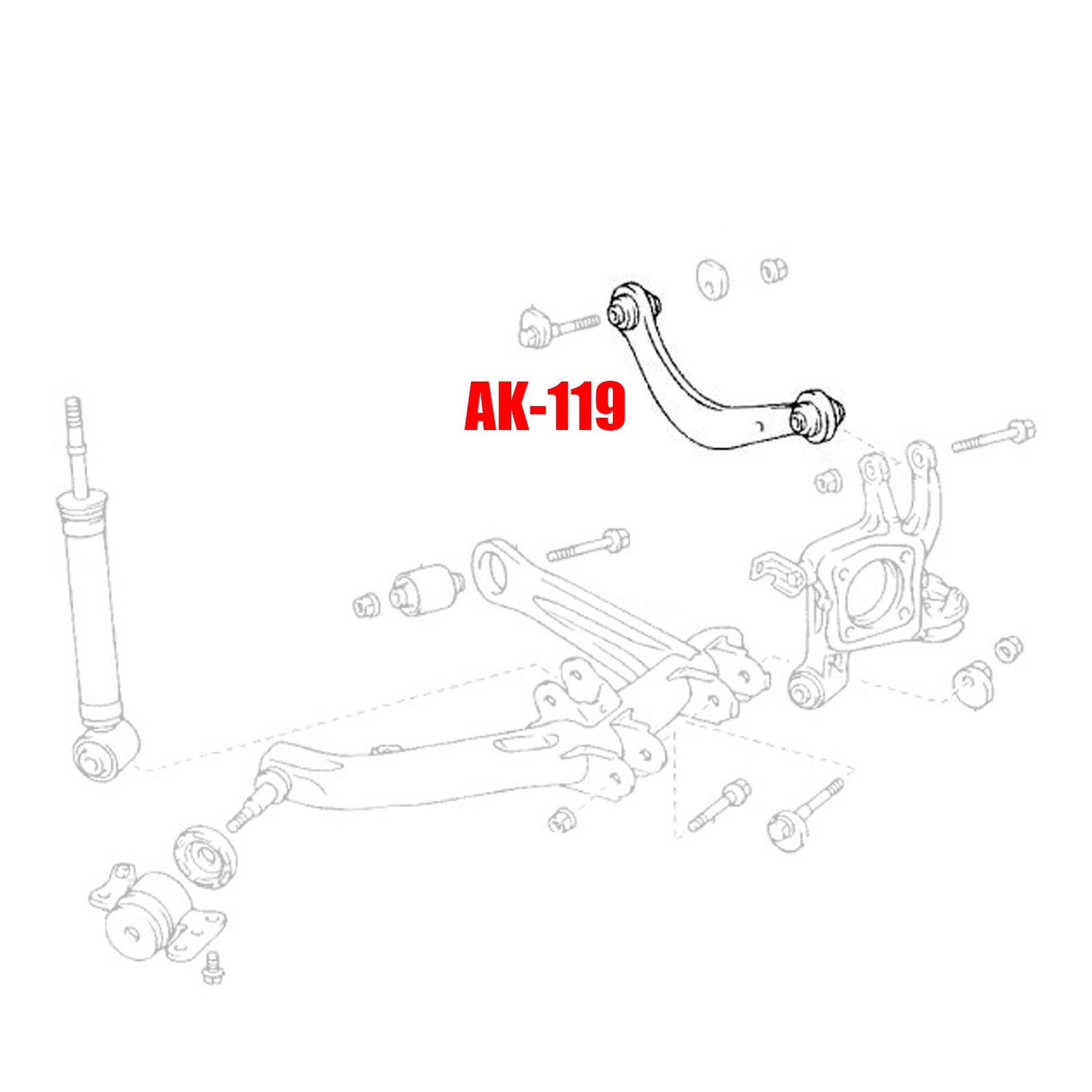 Godspeed Pontiac Vibe AWD 2003-06 Adjustable Rear Camber Arms With Spherical Bearings