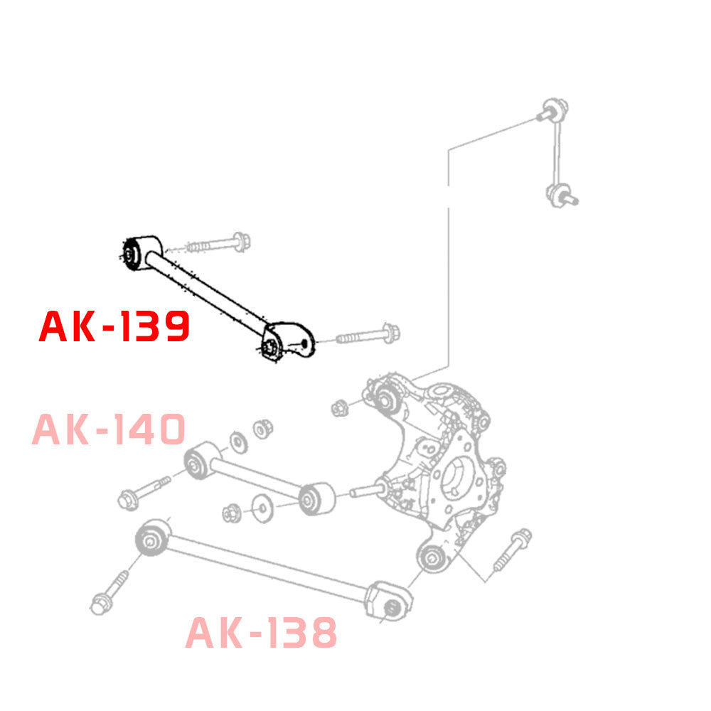 Godspeed Honda Accord (CP/CS/CT/CR) 2008-17 Adjustable Rear Arms With Spherical Bearings